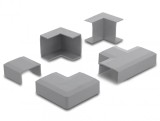 Set 5 buc conector pentru canal cablu 40x19mm Gri, Delock 22110