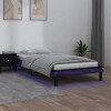 Cadru de pat, negru, 90x200 cm, lemn masiv GartenMobel Dekor, vidaXL