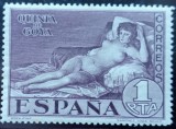 SPANIA-1930 - Centenat Pictor GOYA-1 VAL. din Seria se picturi -MAYA NUDA -VAL DE 1P.-Cota M. =8,5e-NESTAMP-MNH-Scan complet