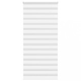 VidaXL Jaluzea tip zebra alb lățime țesătură 95,9 cm poliester