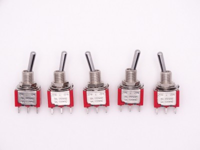 Intrerupator switch panou ON - ON sau ON - OFF 3 pini - lot 5 bucati foto