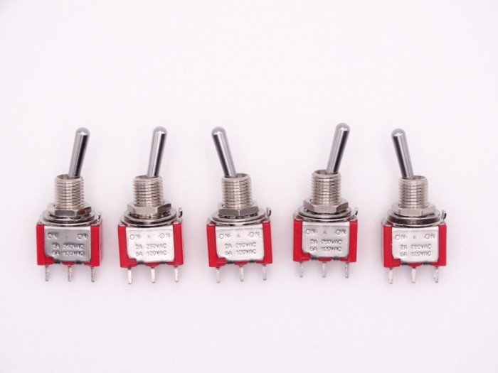Intrerupator switch panou ON - ON sau ON - OFF 3 pini - lot 5 bucati