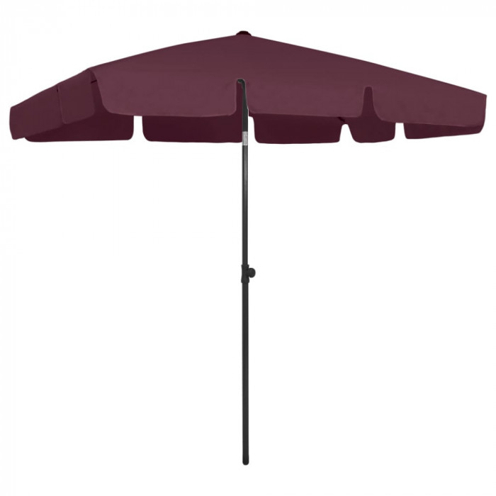 Umbrela de plaja, rosu bordo, 200x125 cm GartenMobel Dekor
