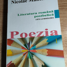 Nicolae Manolescu -Literatura romana postbelica -Lista lui Manolescu - 1. Poezia