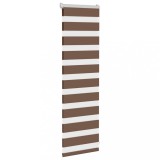 Jaluzea tip zebra maro lățime țesătură 35,9 cm poliester