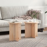 VidaXL Masă de cafea 2 pcs Natural 41.5 x 41.5 x 41 cm