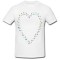 Tricou &quot; Heart outline in paw &quot;