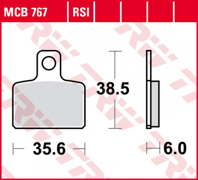 Set placute frana fata-spate TRW MCB767 - Beta Minitrial 50 - Scorpa SR-SY 125-250 - Sherco Trials 80-290cc foto