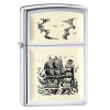 Bricheta Zippo 359 Scrimshaw Ship