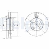 Disc frana VW Passat B3 B4, Passat B5 Motor 1.6, 1.8, 1.8 Syncro/4motion, 1.8 T, 1.9 TDI, 1.9 TDI 4motion, 1.9 TDI Syncro/4motion, 2.3 VR5, 2.3 VR5