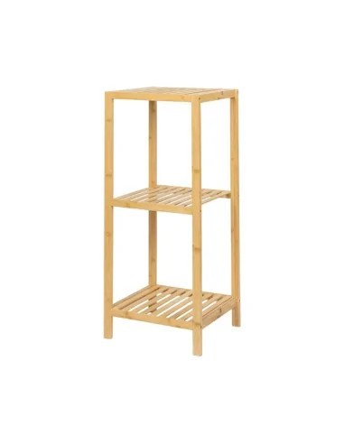 Etajera depozitare si organizare KL271, cu 3 rafturi, lemn, multifunctional, natur