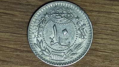R08 Imperiul Otoman - moneda de colectie - 10 para 1915 - Mehmed V - impecabila ! foto