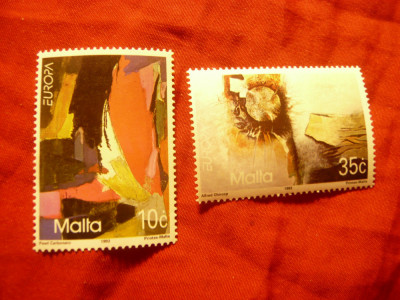 Serie Malta 1993 - Europa - Pictura , 2 valori foto