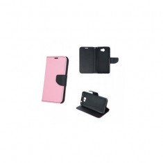 Husa flip fancy samsung j320 galaxy j3 (2016) pink/negru foto