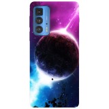 Husa compatibila cu Motorola G51 model Purple Planet, Silicon, TPU, Viceversa, Transparent, Carcasa