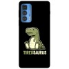 Husa compatibila cu Motorola Edge 20 Lite model tired saurus rex, Silicon, TPU, Viceversa, Transparent, Carcasa