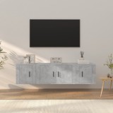 vidaXL Set dulapuri TV, 3 piese, gri beton, lemn prelucrat