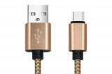 CABLU DATE INCARCARE USB LA TYPE-C 1M 2A GOLD, Mega Drive