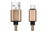 CABLU DATE INCARCARE USB LA TYPE-C 1M 2A GOLD