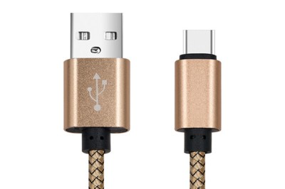 CABLU DATE INCARCARE USB LA TYPE-C 1M 2A GOLD foto